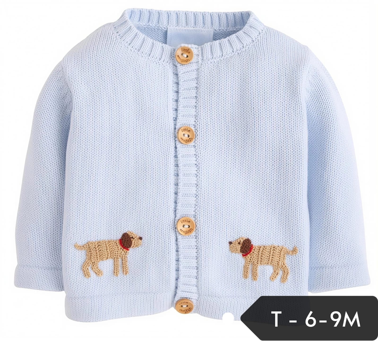Cárdigan tejido de bebé con perritos