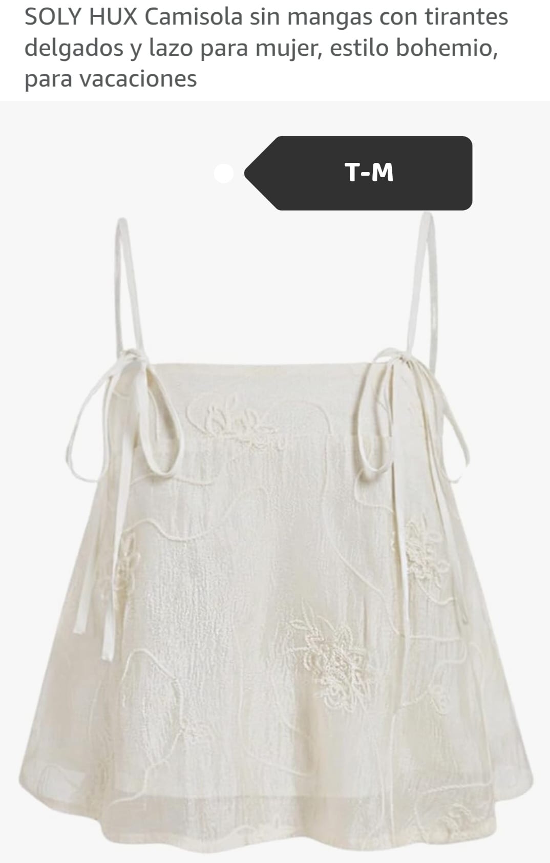 Camisola boho de tirantes con lazos